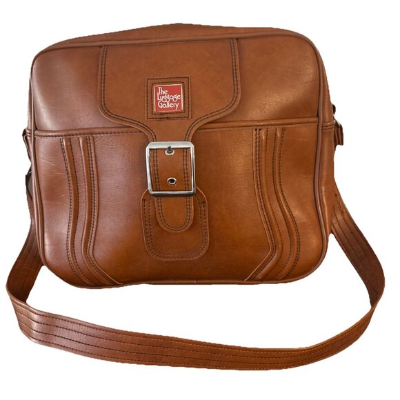 Vintage Full Grain Leather 13” x 13” x 6” Unisex Travel/luggage/diaper Bag - Picture 1 of 11